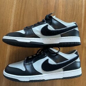 Men’s Nike Dunk Low 'Chenille Swoosh - Black Grey Fog' - Size 14